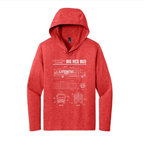 Big Red Bus Tri Long Sleeve Hoodie