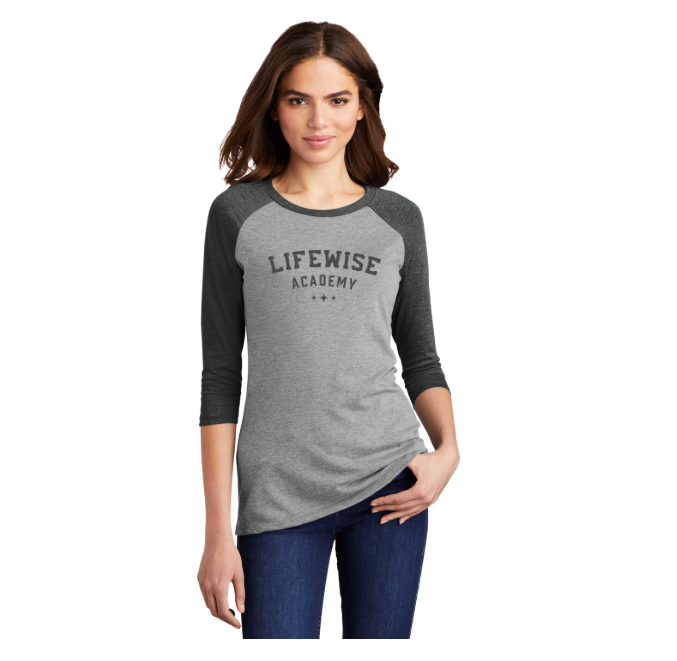 District Women's Perfect Tri 3/4-Sleeve Raglan