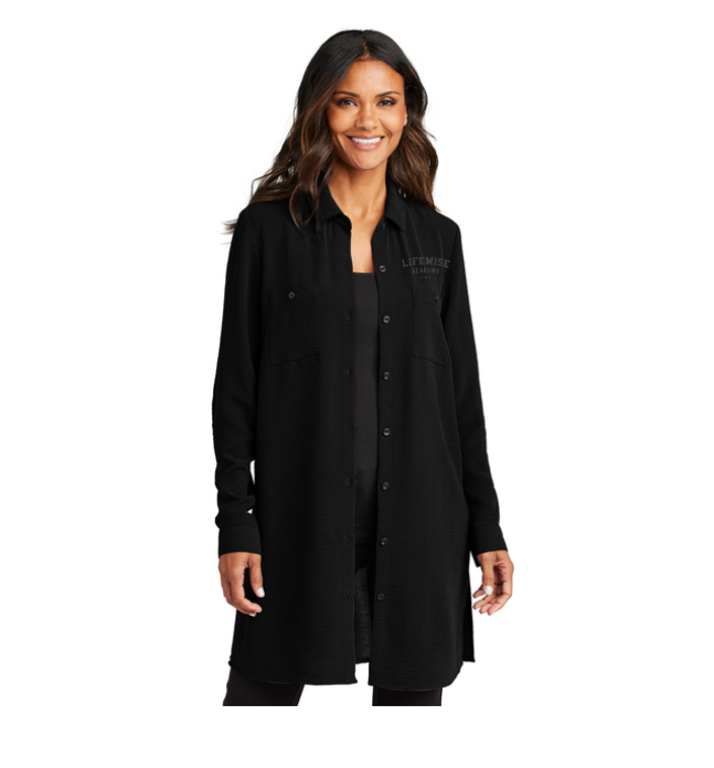 Port AuthorityÂ® Women's Textured Crepe Long Tunic