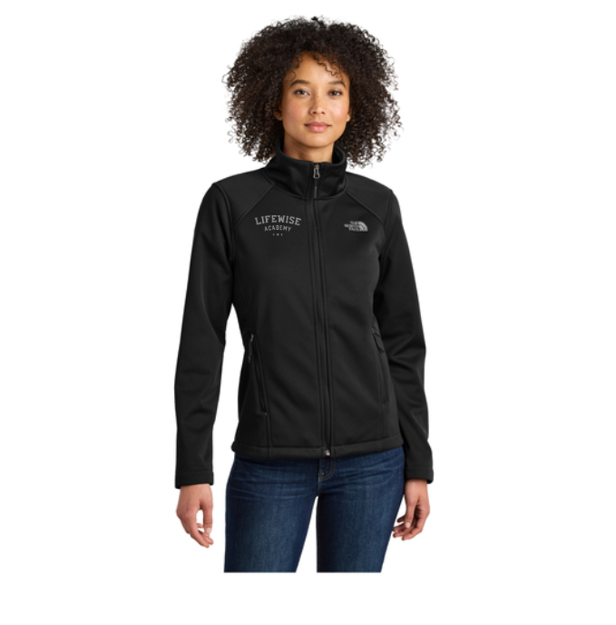 The North Face Ladies Chest Logo Ridgewall Soft Shell Jacket