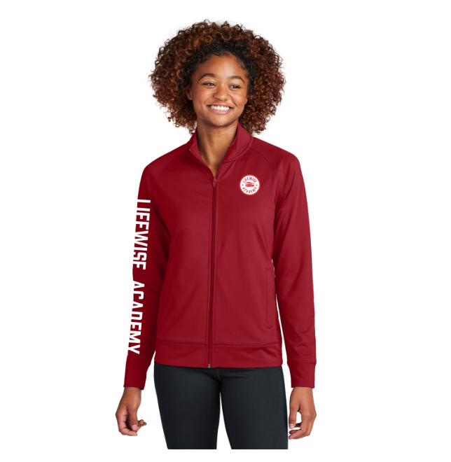 Sport-Tek Womenâ€™s Sport-Wick Stretch Full-Zip Cadet Jacket