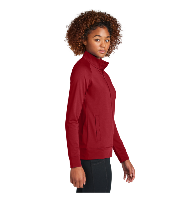 Sport-Tek Womenâ€™s Sport-Wick Stretch Full-Zip Cadet Jacket